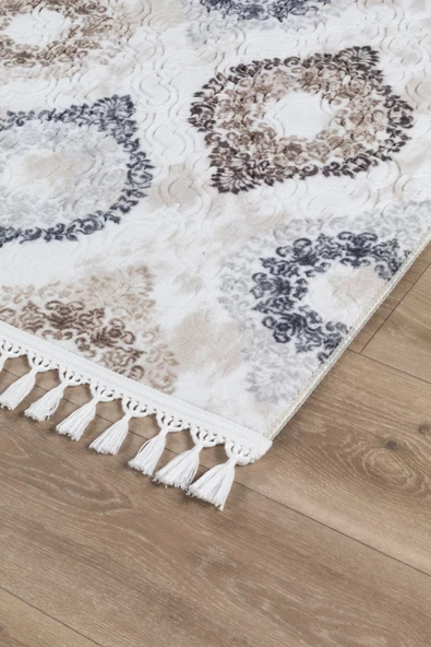 Olivia Vl Iskandinav Halı Premium Kalite Oturma Odası, Mutfak, Antre, Koridor Halısı 7004 Krem ürün görseli 1