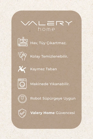 Bianca Vl Eco Dijital Baskı Makinada Yıkanabilir Kaymaz Taban Dekoratif Halı Krem-gold - 4