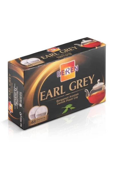 DEREN Earl Grey Demlik Poşet Çay 48'Li