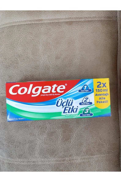 kozmetiklab COLGATE 3 LÜ ETKİ NANE TEKLİ FİYATINA 300 ML 2X150 ML