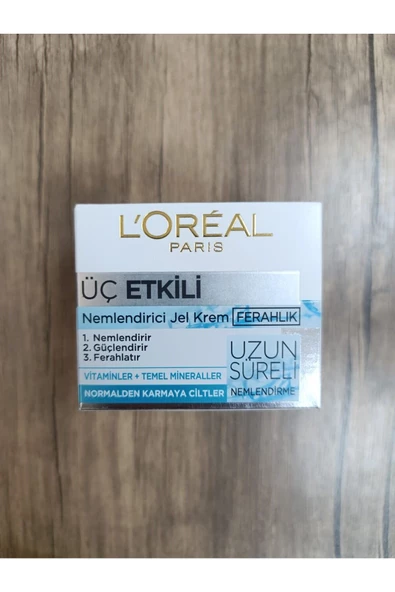 KOZMETİKCİM 3 ETKİLİ NEMLENDİRİCİ JEL KREM LOREAL UZUN SÜRELİ FERAHLIK