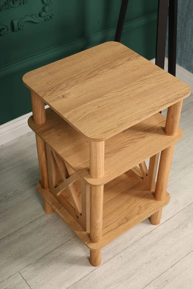 ÇMD ÇAKIR MOBİLYA DEKORASYON Castagno Komodin: Minimalist Mdf Ve Ahşap Tasarım H:60 X 39 X 39 - 5