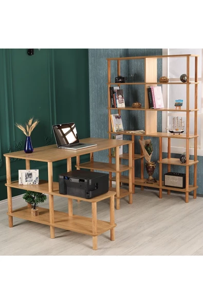 ÇMD ÇAKIR MOBİLYA Salvia Kitaplık: Minimalist Mdf Ve Ahşap Tasarım - 6