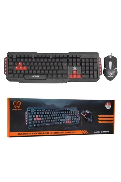 Hytech Hkm-58 Gamy Plus Siyah Usb Q Gaming Oyuncu Klavye Mouse