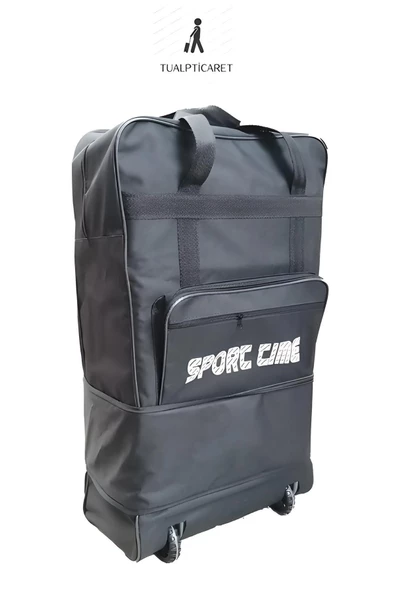 tualpticaret Genişleyebilir Seyahat Çantası Çeyiz 5 Tekerlekli Bez Büyük Boy Valiz Körüklü 75x45x25cm - 3