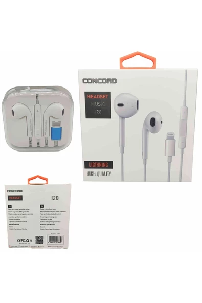 Tak Çalıştır Ios 13 Bluetooth Kulaklık Lightning Concord C-919 Company