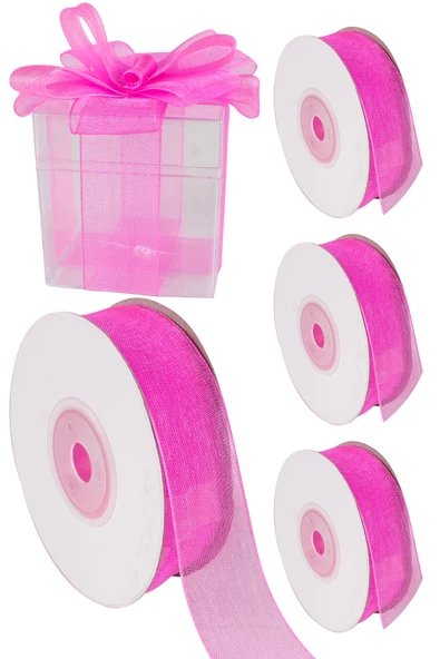 Kına Atölyesi  Organze Kurdele 2 Cm 25 Mt 4 Adet - 10