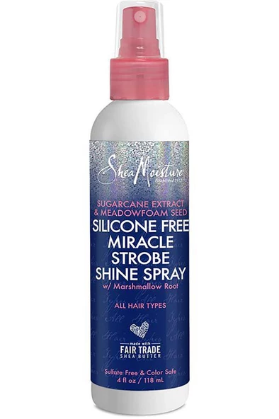 Shea Moisture Şeker Kamışı Özü ve Çayır Köpüğü Tohumu Silikonsuz Parlatıcı Saç Spreyi 118ML