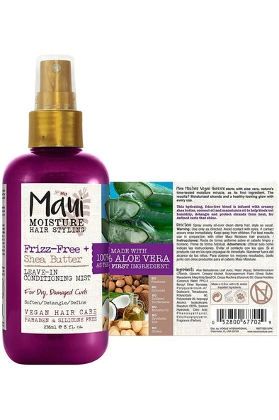 Maui Shea Butter Kuru ve Hasarlı Bukleler İçin Durulanmayan Saç Bakım Spreyi 236ML - 2
