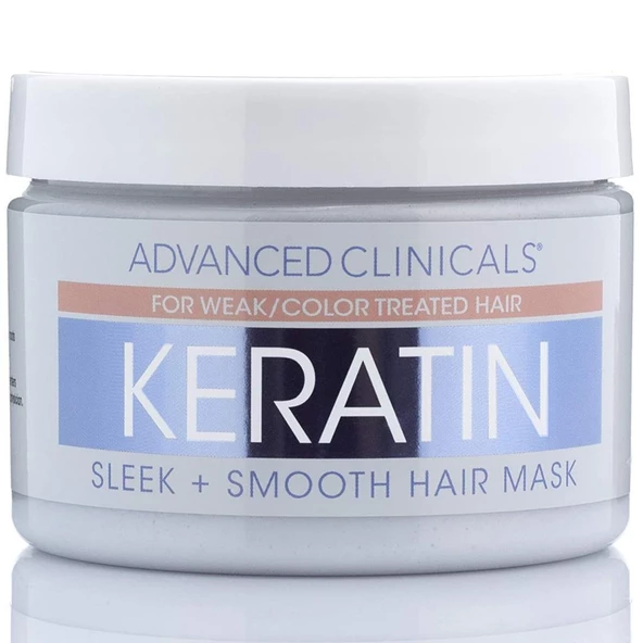 Advanced Clinicals Keratin Yumuşak ve Pürüzsüz Saçlar İçin Saç Maskesi 340GR