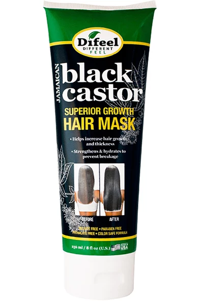Difeel Jamaican Black Castor Yavaş Uzayan Saçlara Özel Saç Maskesi 236ML