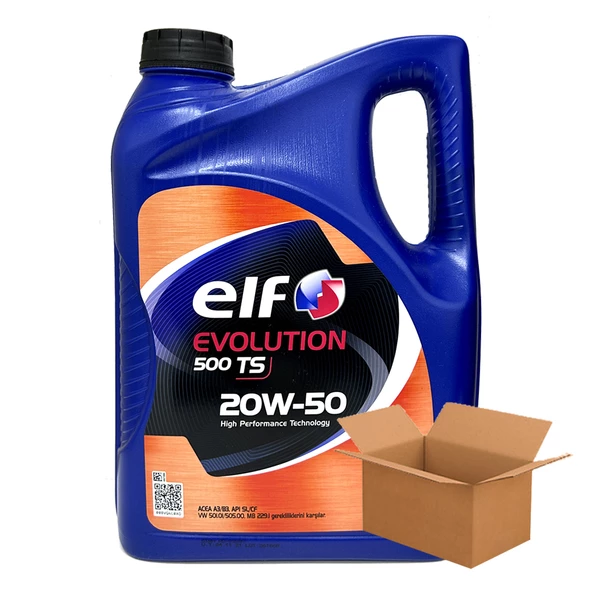 Elf Evolution 500 TS 20W-50 Motor Yağı 3 x 4 Litre (1 KOLİ)