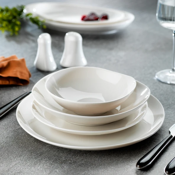 Schafer Ella Yemek Takımı 56 Parça-Beyaz - 2