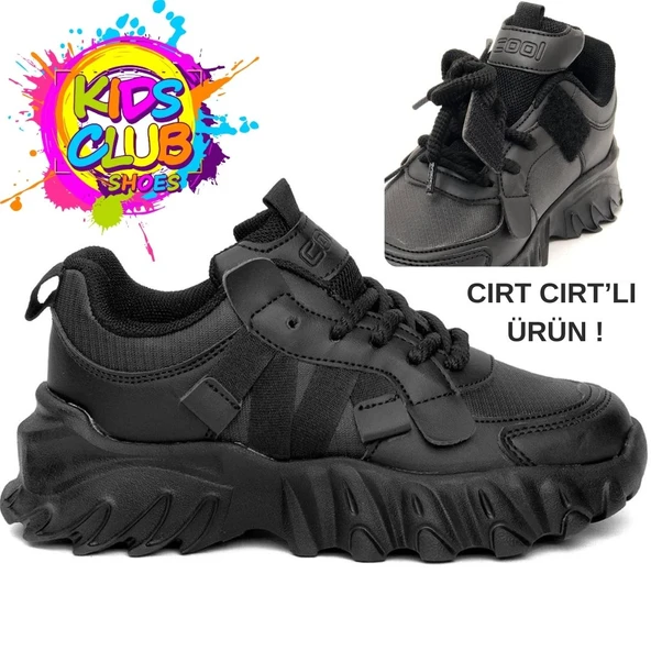 Cool Verom Bağcık Görünümlü Cırt Cırtlı Sneaker Ortopedik Çocuk Spor Ayakkabı - 1