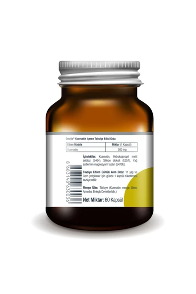 Onvita Kuersetin 500 mg 60 Kapsül - Resim 2