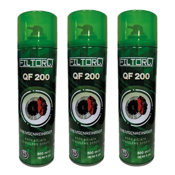 Filtorq QF 200 Fren Balata Temizleme Spreyi 3 Adet 500ml