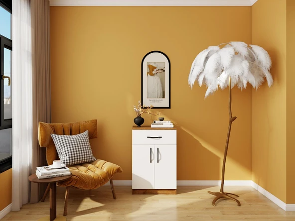 Lagina 2 Kapaklı 1 Çekmeceli Dolap/Dresuar Amalfi-Beyaz Renk ürün görseli