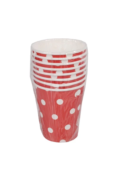 Kına Atölyesi Doğum Günü Parti Puantiyeli Karton Bardak 8 Adet - 4