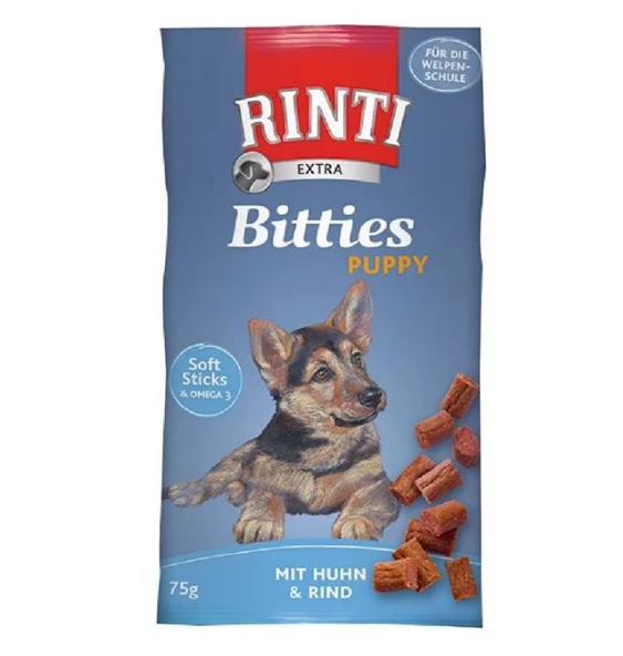 Rinti Bitties Puppy Sığır Etli - Tavuklu Yavru Ödül Maması 75 gr