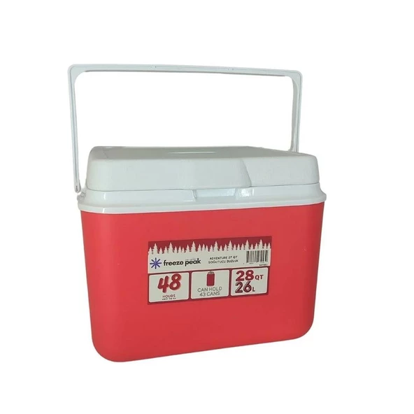 Freeze Peak Adventure 28 QT Soğutucu Buzluk 26 Litre-Kırmızı