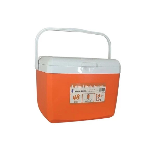 Freeze Peak Sunset Glide 14 QT Soğutucu Buzluk 13 Litre-Turuncu