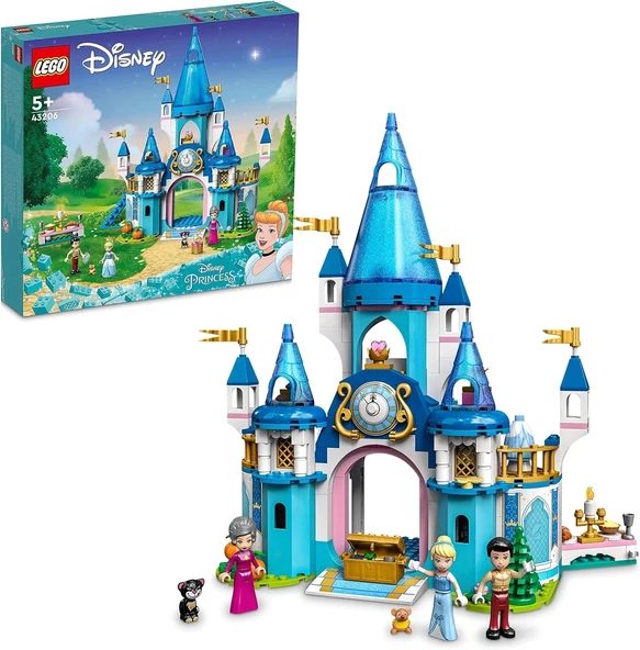 LEGO® | Disney Princess™ Sindirella ve Yakışıklı Prens’in Şatosu 43206-5 Yaş ve Üzeri Hayal Gücü Geniş Çocuklar için Oyu