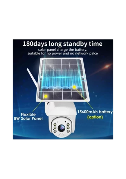 INOX Dijital 3MP Su Geçirmez 4G Sim Kart Destekli Ptz Bulut Kayıt Destekli Solar Kamera - 6