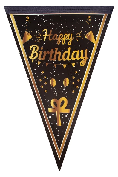 Kına Atölyesi Happy Birthday Flama Siyah - 5