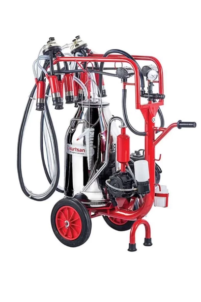 Kurtsan Çift Sağım Krom Güğüm Yağlı Cyk İnek Süt Sağma Makinası 40 Litre