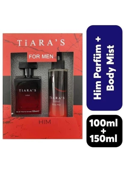 Tiaras Him Edt 100 ml & Body Mist Him 150 ml For Men