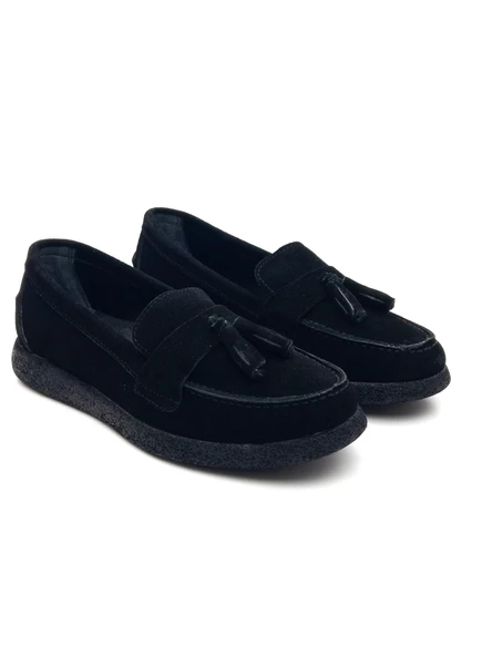 Venüs 23075604K Kadın Süet Deri Püsküllü Comfort Babet Ayakkabı - 7