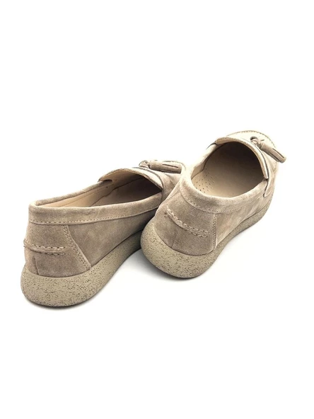 Venüs 23075604K Kadın Süet Deri Püsküllü Comfort Babet Ayakkabı - 3