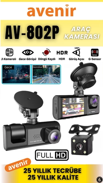 AV-802P HD Araç Kamerası - 6