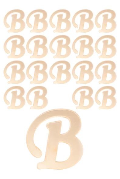 Kına Atölyesi 20 Adet Karşık Pleksi Harfleri 3cm Gold ürün görseli