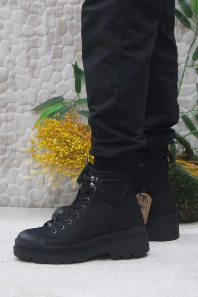 Hammer Jack 24862 Siyah Orijinal Ürün Hakiki Deri Erkek Bot - Resim 3