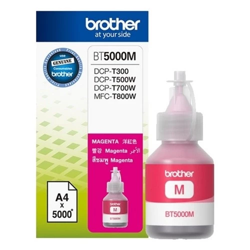 Brother BT5000M Magenta Kırmızı 5.000 Sayfa Şişe Mürekkep DCP-T300-310-500-510-700-710 MFC-T800