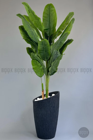 BİÇİÇEK   Yapay Muz Ağacı 230 cm Lux Dış Mekan Saksıda - Resim 3