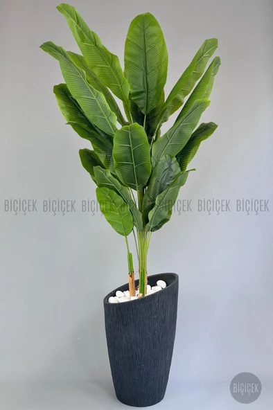 BİÇİÇEK   Yapay Muz Ağacı 230 cm Lux Dış Mekan Saksıda - Resim 5