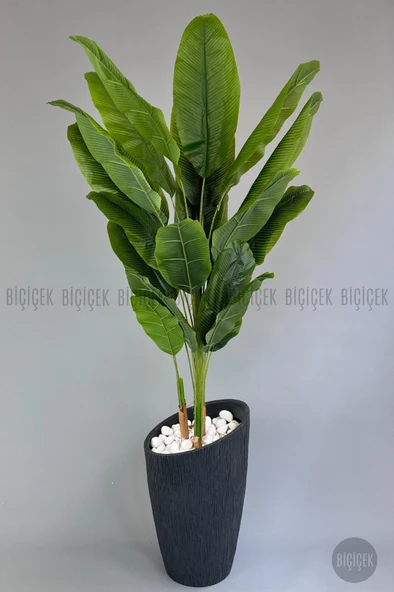 BİÇİÇEK   Yapay Muz Ağacı 230 cm Lux Dış Mekan Saksıda - Resim 6