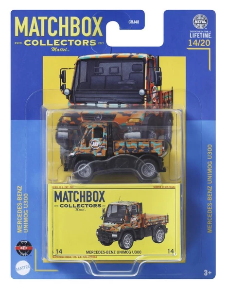 Matchbx Koleksiyon Araçlar GBJ48 - HVW09 Mercedes-Benz Unimog U300