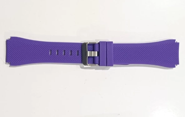 22MM Gear S3 Watch 4 -GT2 GT2E 46MM Kayış,Kordon Silikon Kayış Kordon Mor - 4