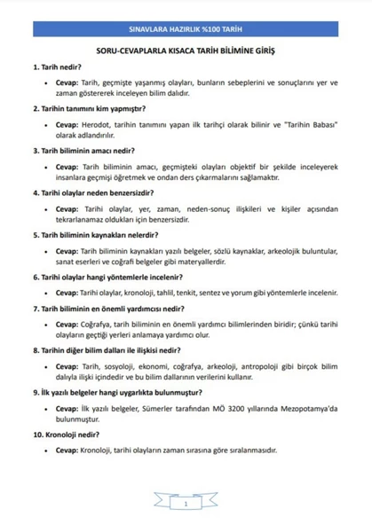 Yapay Zeka İle KPSS Tarih (Güncel Müfredat) - 2