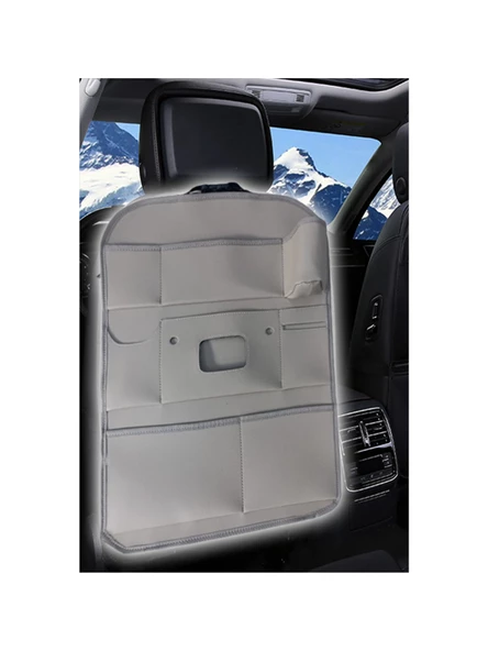 TC30-330006 KOLTUK ARKASI ORGANiZER DÜZ DERi BEJ