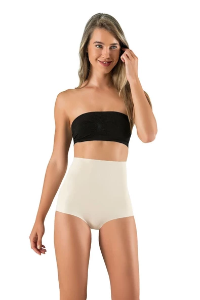 Kadın İnce Görünüm Toparlayıcı Dikişsiz Lazer Kesim Silikonlu Slip Korse 3005