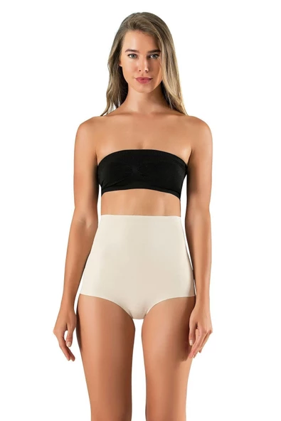 Kadın İnce Görünüm Toparlayıcı Dikişsiz Lazer Kesim Silikonlu Slip Korse 3005 - 3