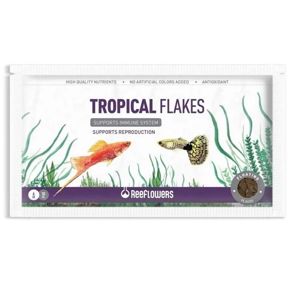 ReeFlowers Tropical Flakes Balık Yemi 6 Gr