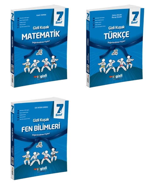 Gizli 2025 7. Sınıf Matematik + Türkçe + Fen Gizli Kuşak Serisi Seti 3 Kitap ürün görseli