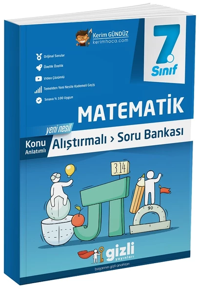 Gizli Yayınları 2025 7. Sınıf Matematik Alıştırmalı Soru Bankası ürün görseli