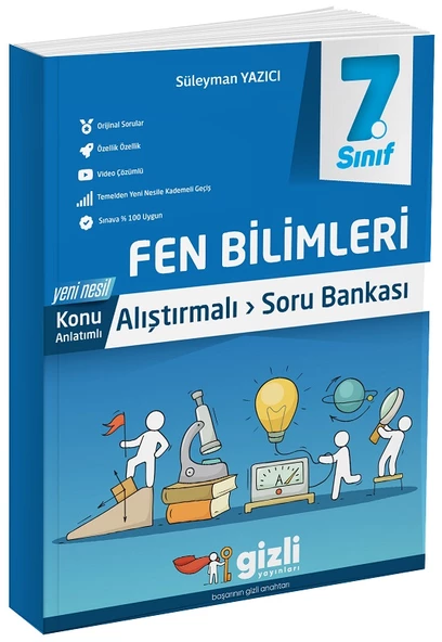 Gizli Yayınları 2025 7. Sınıf Fen Bilimleri Alıştırmalı Soru Bankası ürün görseli