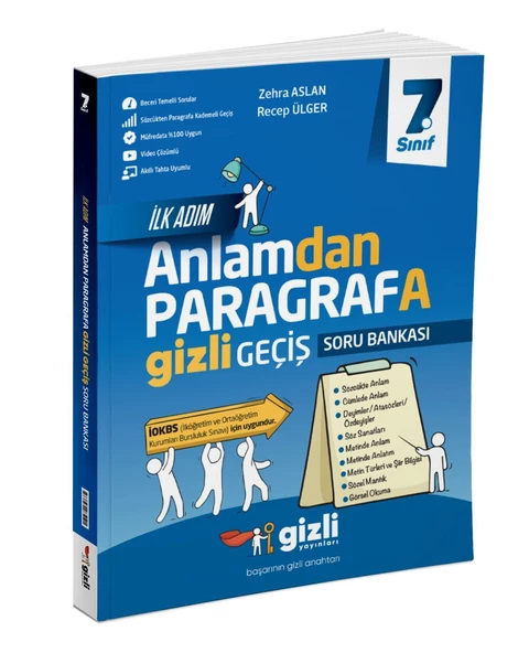 Gizli Yayınları 2025 7. Sınıf İlk Adım Anlamdan Paragrafa Gizli Geçiş ürün görseli